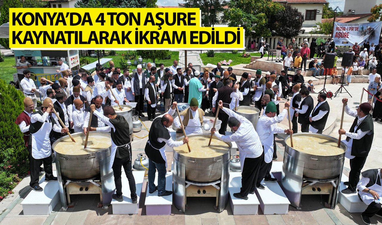  Konya’da 4 ton aşure kaynatılarak ikram edildi! 