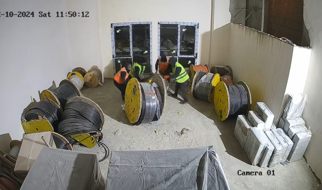  3 milyon liralık kablo çaldı yetkililer tarafından yakalandı