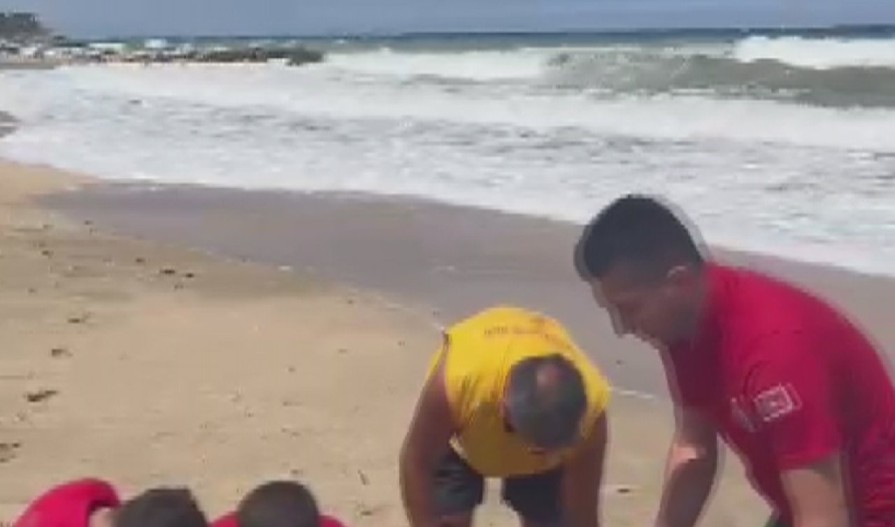 Akıntıya kapıldı boğulma tehlikesi geçirdi!