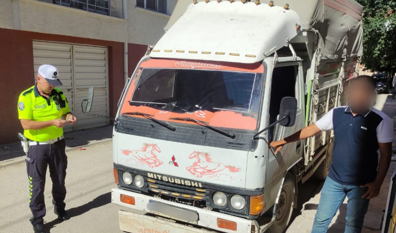  Trafiği tehlikeye sokan kamyonetin sürücüsüne ceza