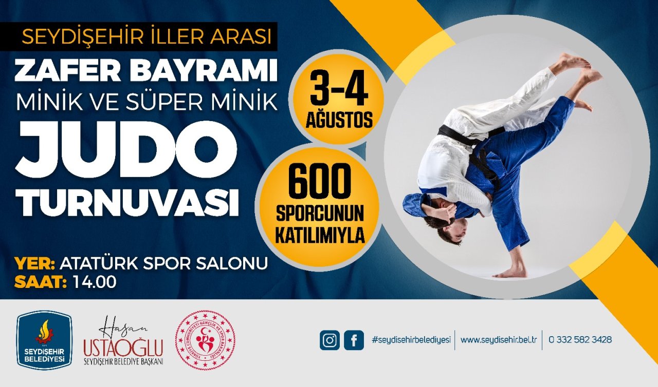 İller arası Zafer Bayramı Judo Turnuvası Seydişehir’de yapılacak