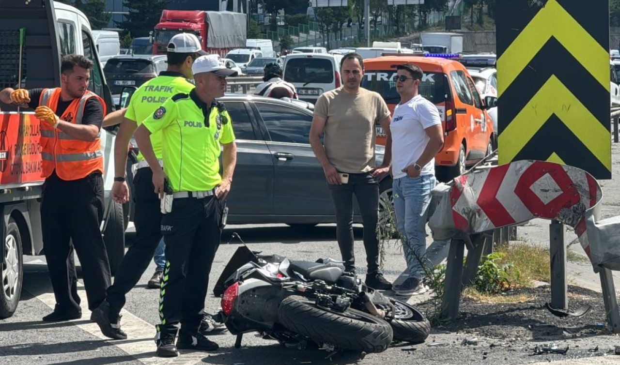 Bariyere çarpan motosikletteki polis memuru hayatını kaybetti