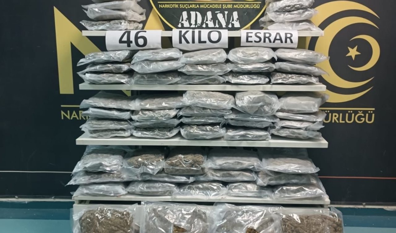  Durdurulan tırda 46 kilogram esrar ele geçirildi