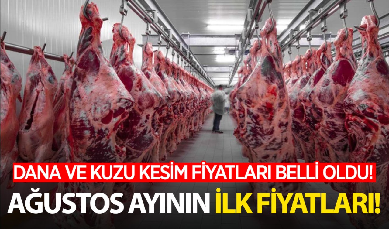 Dana ve kuzu kesim fiyatları belli oldu! Ağustos ayının ilk fiyatları