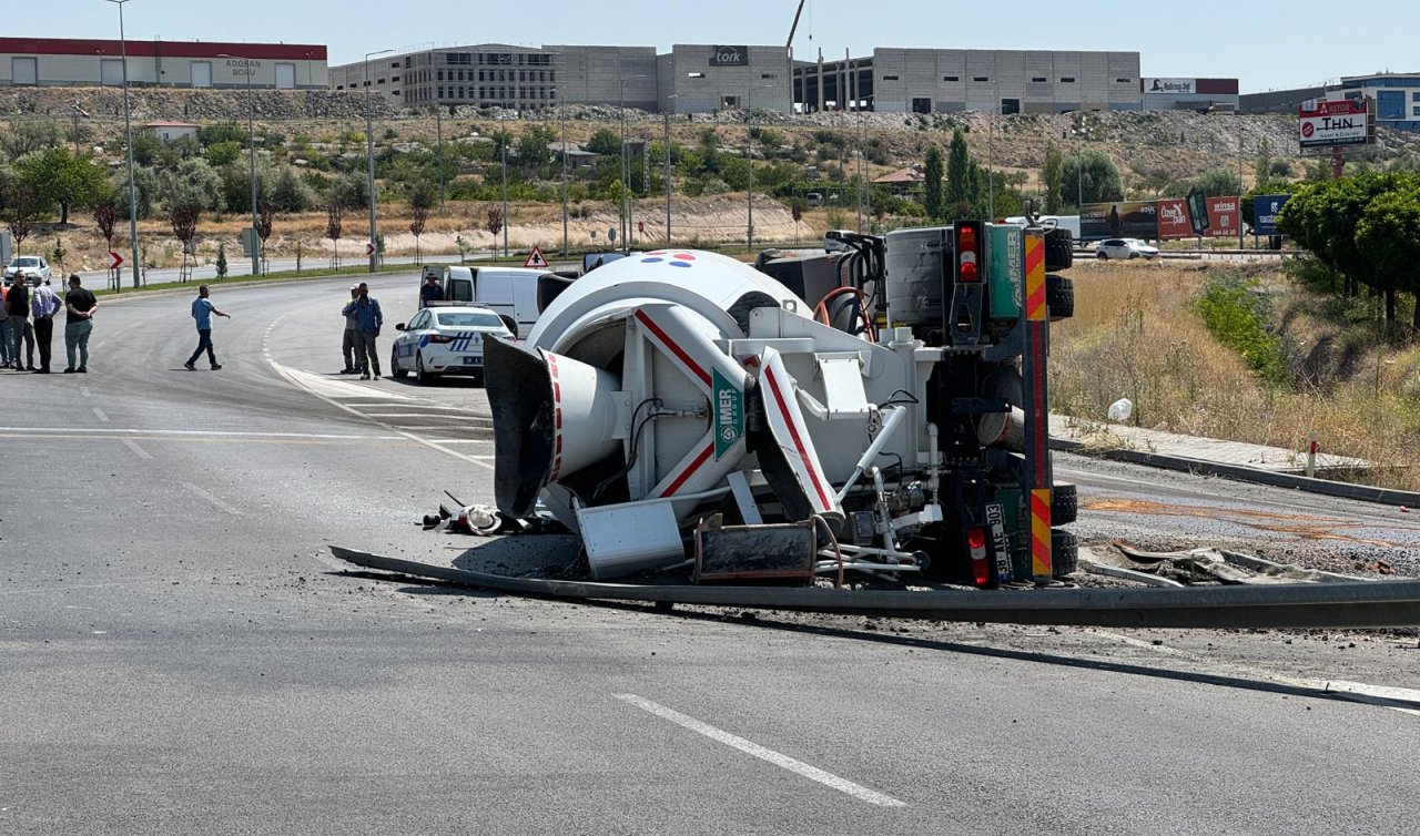 Devrilen beton mikserinin sürücüsü öldü