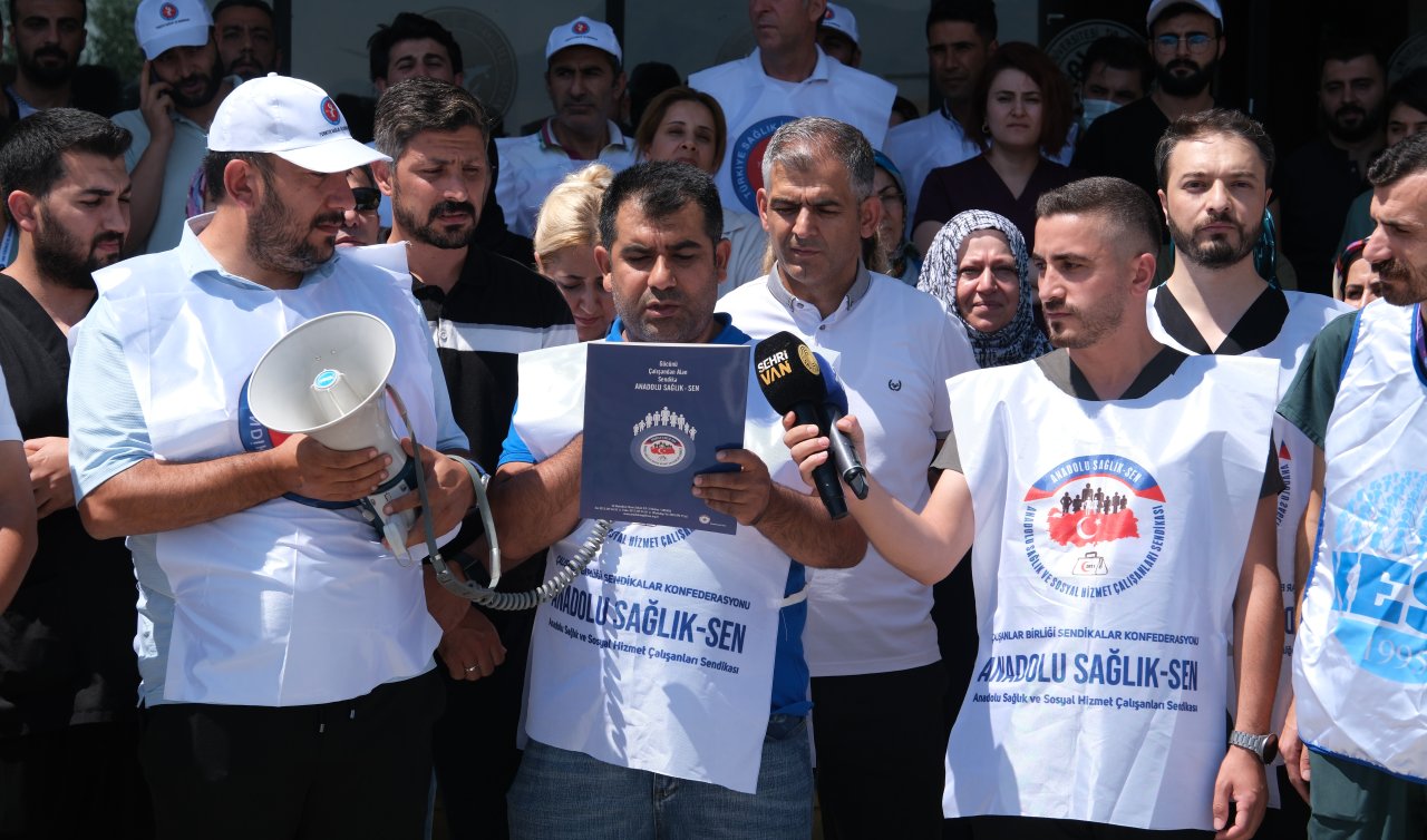 Bir sağlık çalışanının darp edilmesi protesto edildi