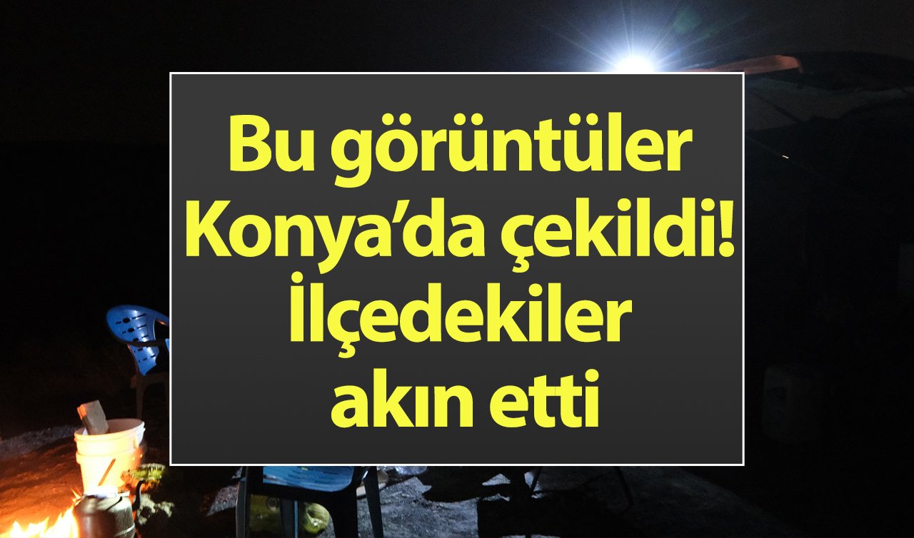 Bu görüntüler Konya’da çekildi! İlçedekiler akın etti