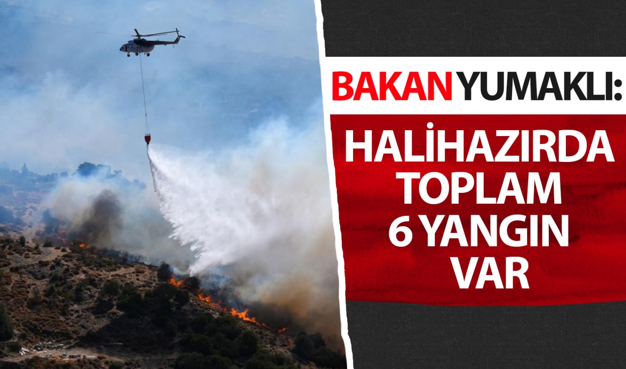 Bakan Yumaklı: Halihazırda 6 tane aktif yangın var