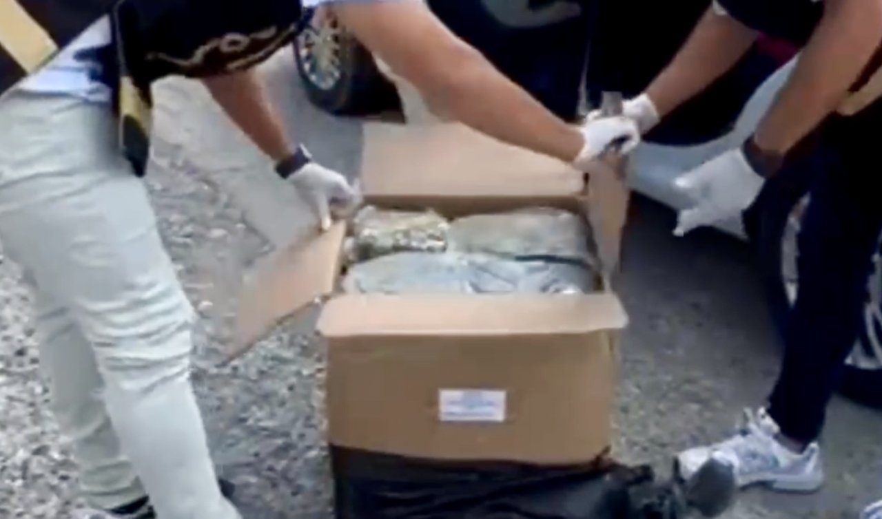 Takibe alınıp durdurulan 2 araçtan 38 kilo skunk çıktı; 4 gözaltı