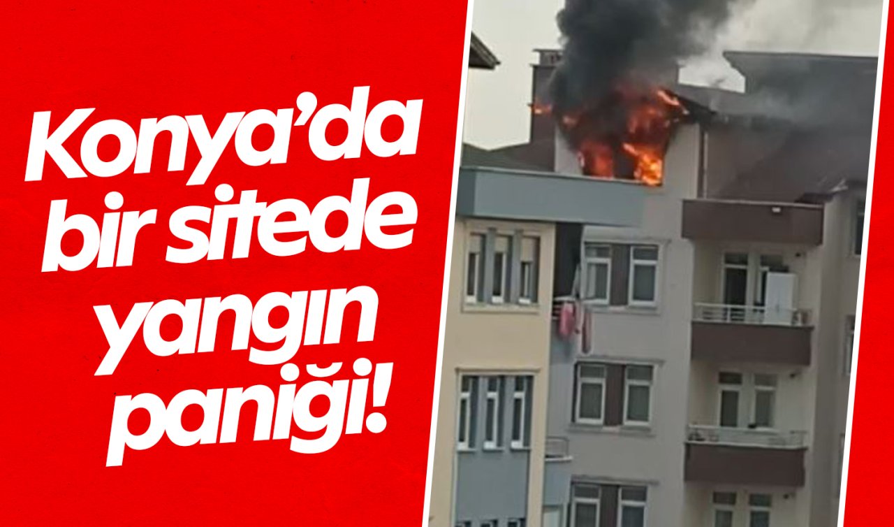 Konya’da bir sitede yangın paniği!