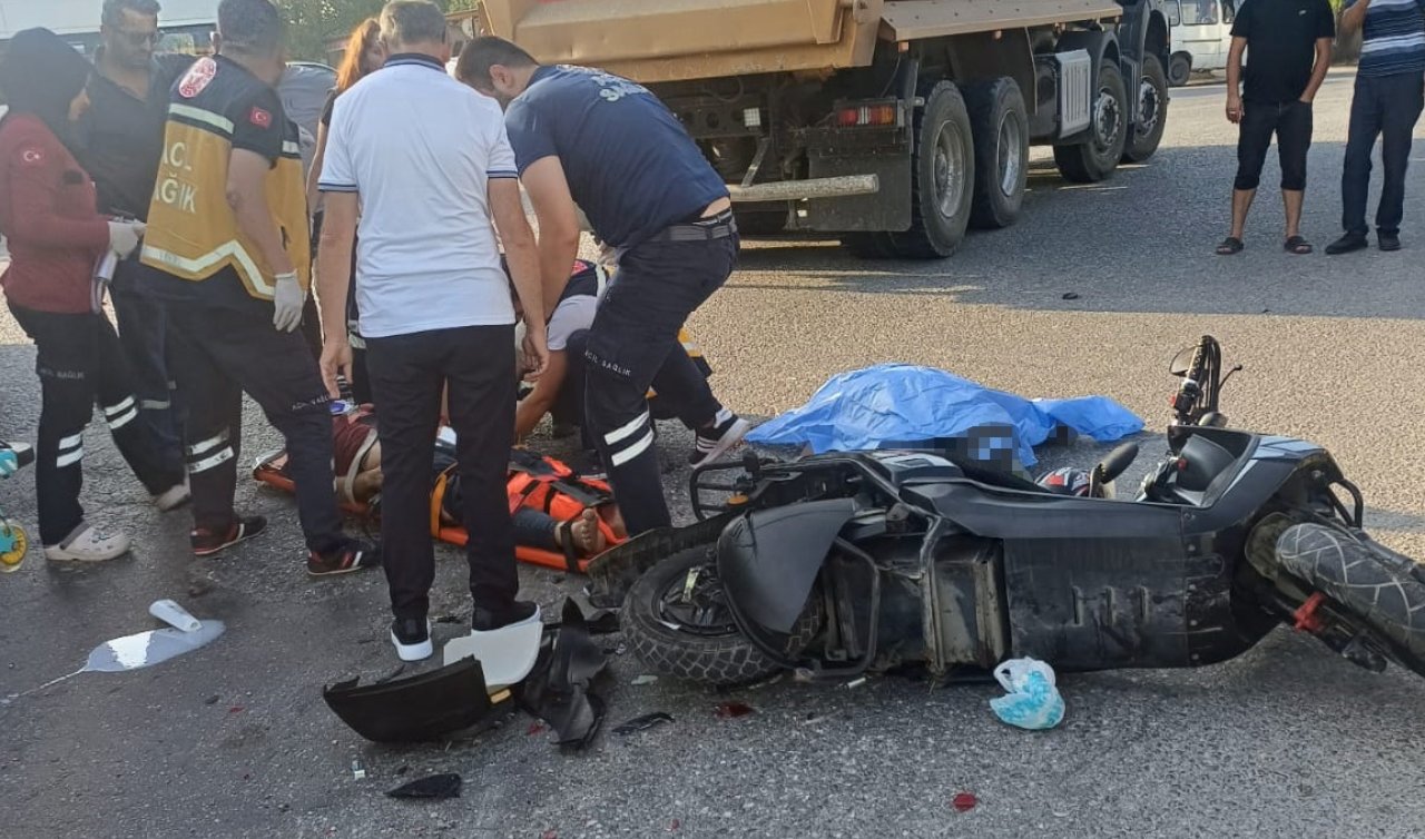 Kamyonla çarpışan motosikletteki 1 kişi öldü 1 kişi yaralandı 
