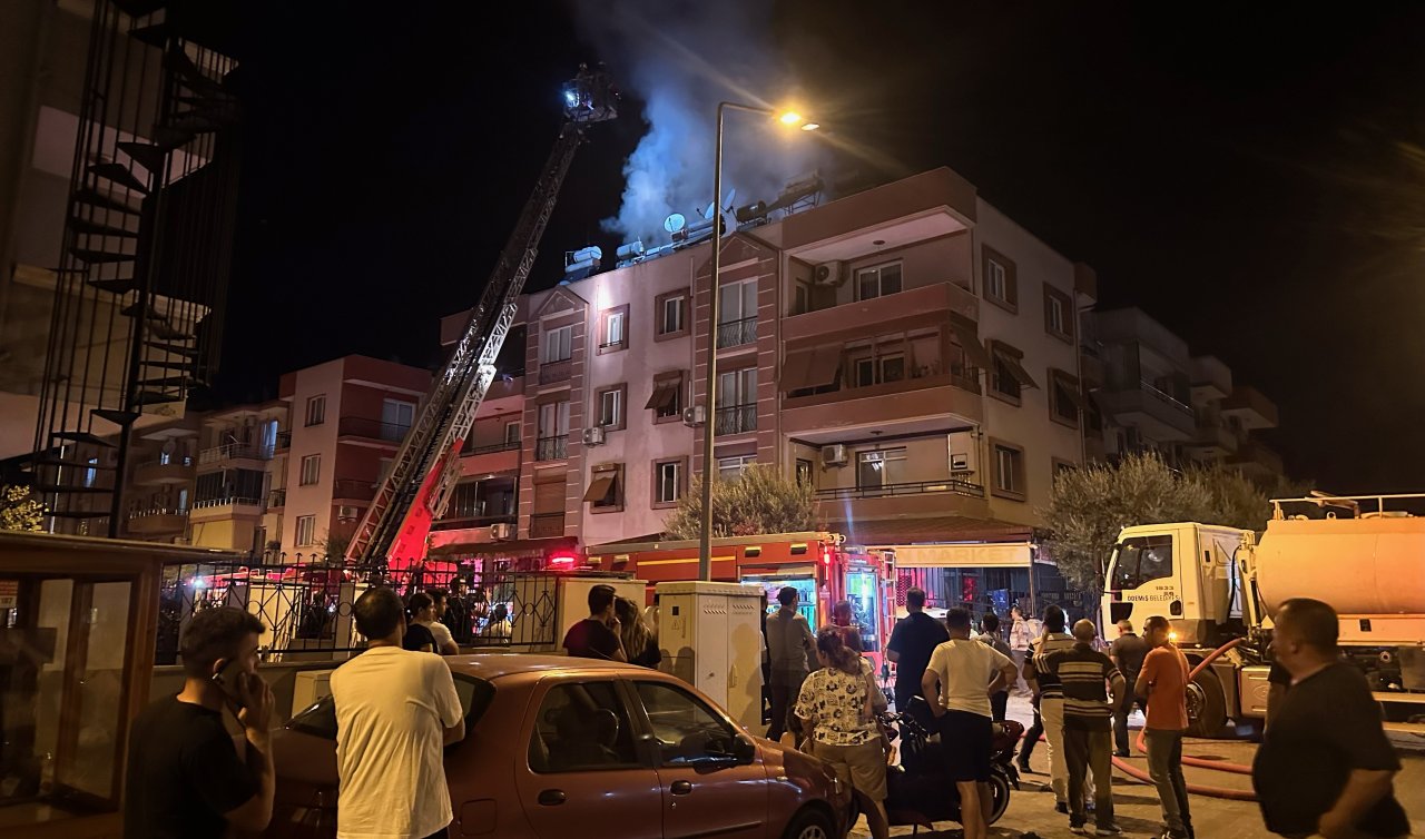  İzmir’de çatı katında yangın