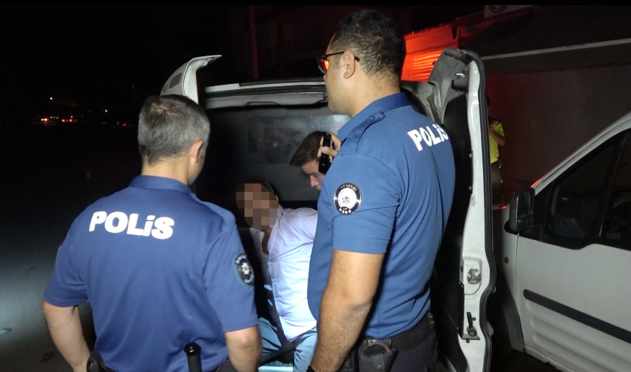 Kaçan alkollü sürücü polis otosuna çarpınca yakalandı! 