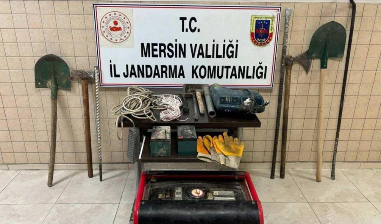 Kaçak kazı yapan 11 şüpheli jandarmaya yakalandı