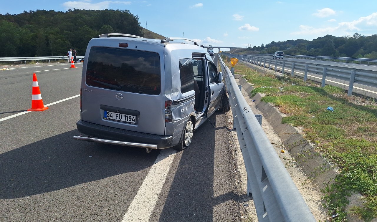 TIR’ın çarptığı hafif ticari araçtan düşüp yaralandı