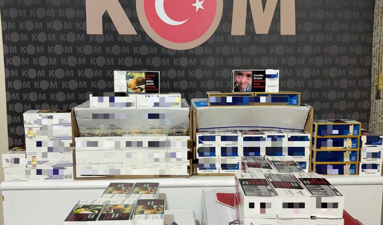 Polis ekipleri tarafından 40 bin makaron ele geçirildi
