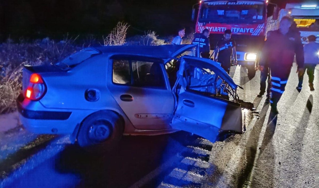 İki otomobil çarpıştı: 1 ölü 2 yaralı