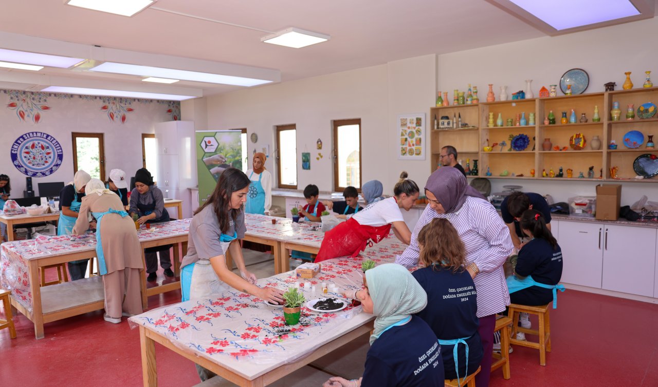 Konya’da özel çocuklar Selçuklu Sanat Tasarım Atölyesi’nde etkinlik gerçekleştirdi