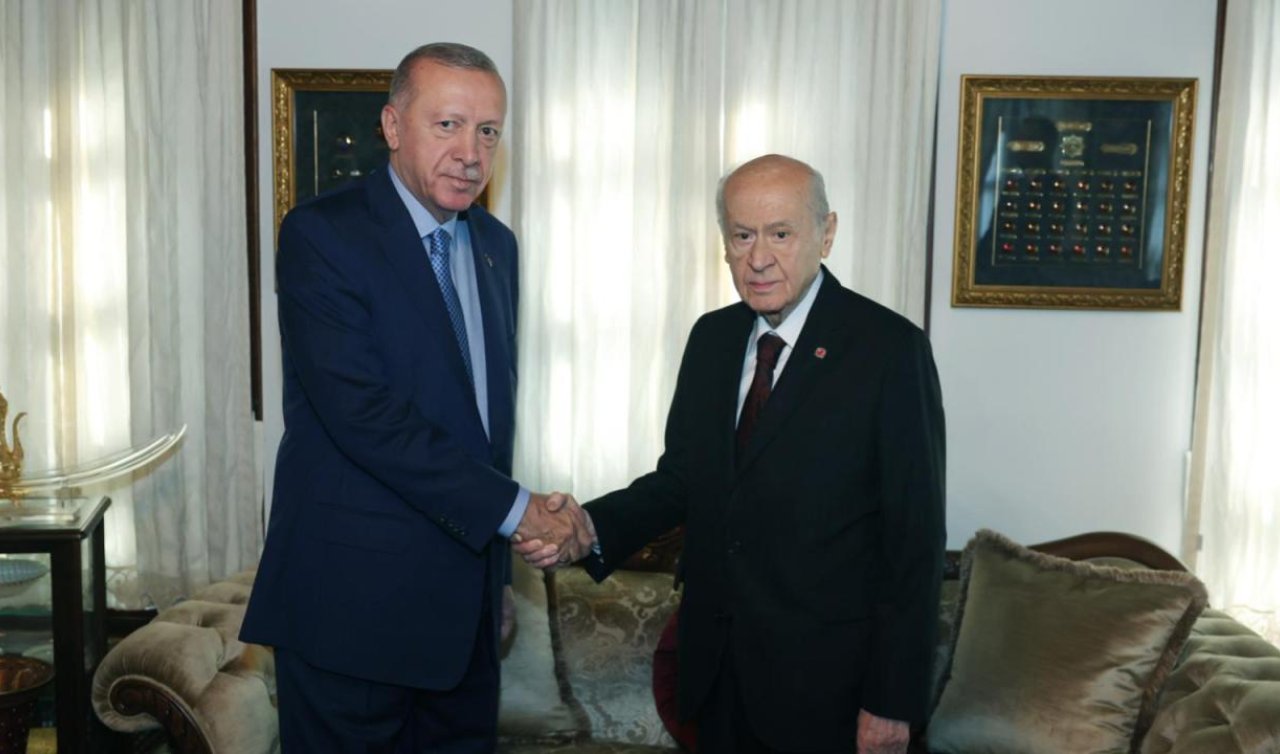 Cumhurbaşkanı Erdoğan Bahçeli ile görüşüyor