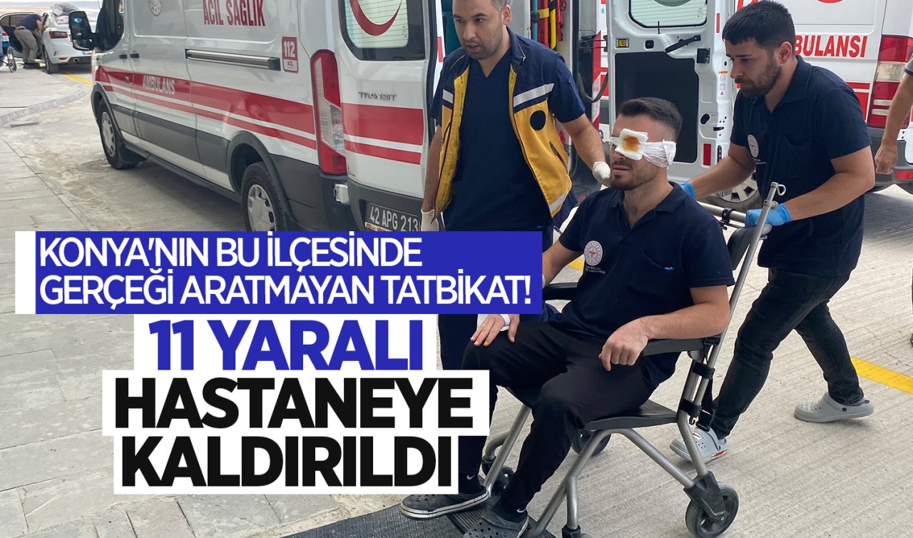 Konya’nın bu ilçesinde gerçeği aratmayan tatbikat! 11 yaralı hastaneye kaldırıldı 