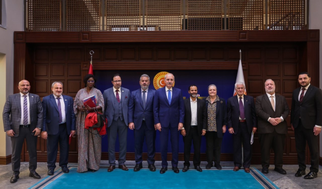TBMM Başkanı Kurtulmuş Parlamenterler Arası Kudüs ve Filistin Platformu üyelerini kabul etti