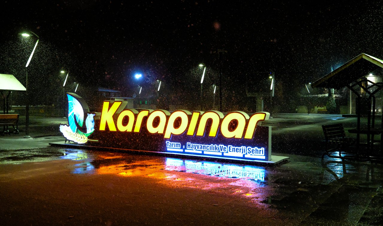  Karapınar’da kar yağışı