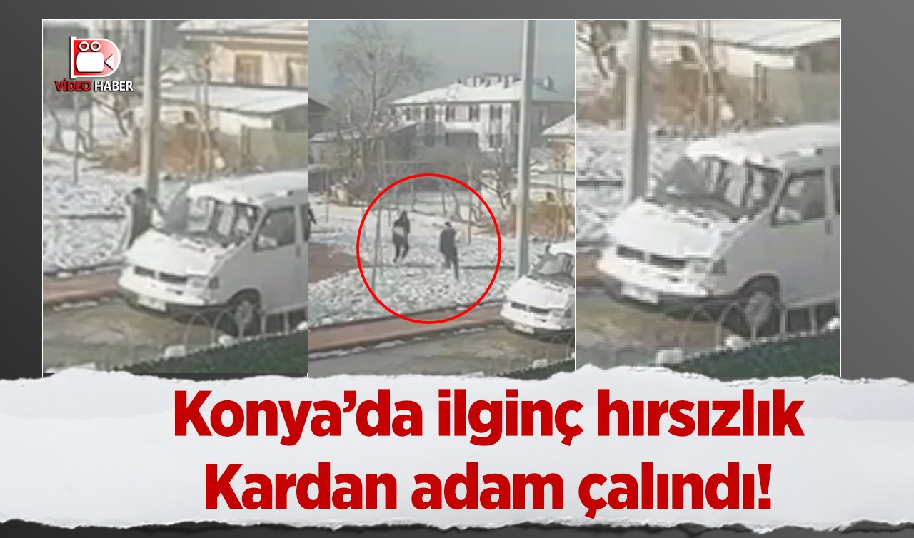  Konya’da ilginç olay: Kardan adam çalındı!