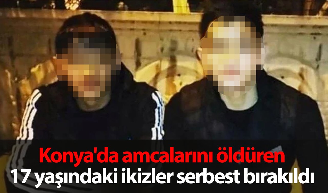 Konya’da amcalarını öldüren 17 yaşındaki ikizler serbest bırakıldı