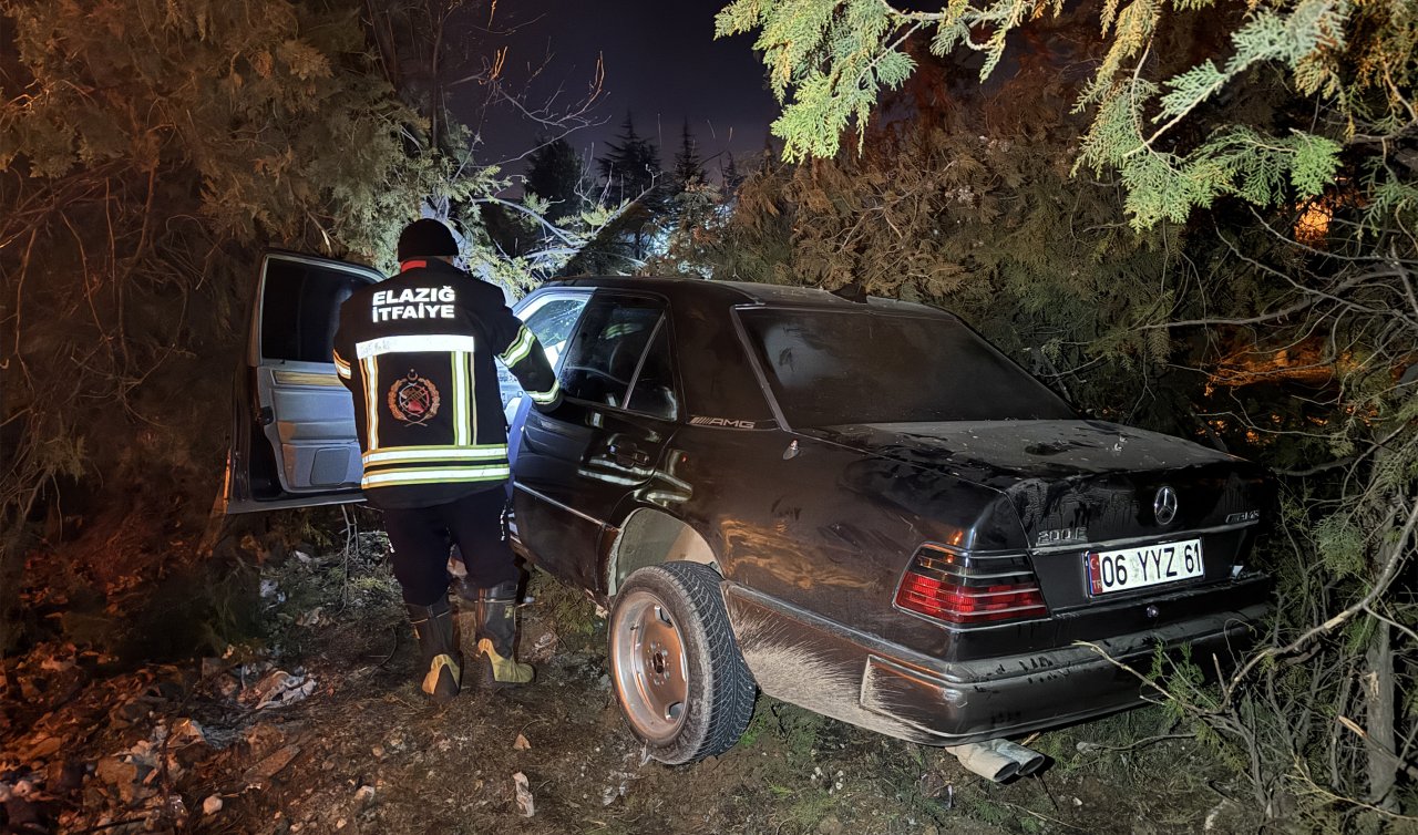  Ağaçlara çarpan otomobildeki 4 kişi yaralandı