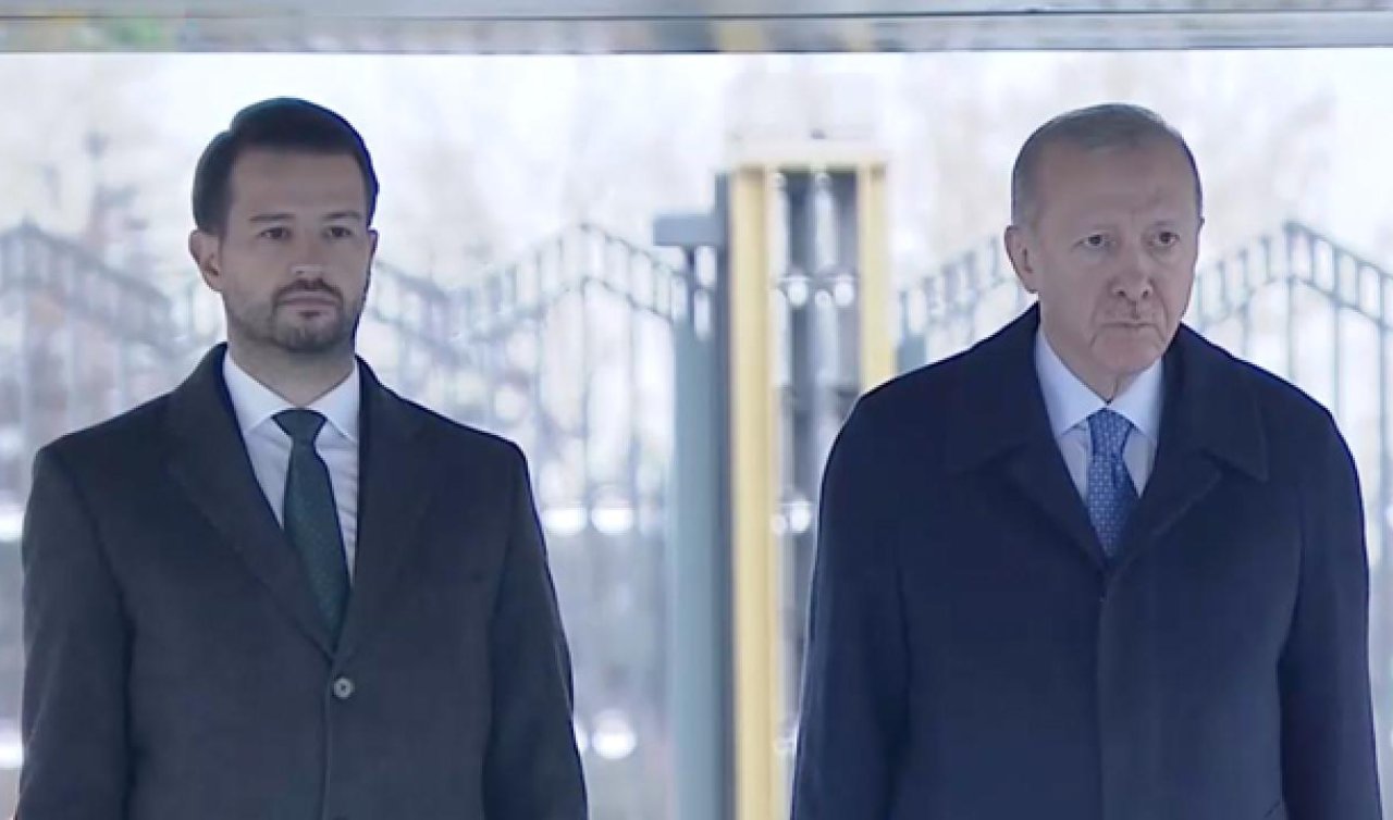 Cumhurbaşkanı Erdoğan Milatoviç’i resmi törenle karşıladı