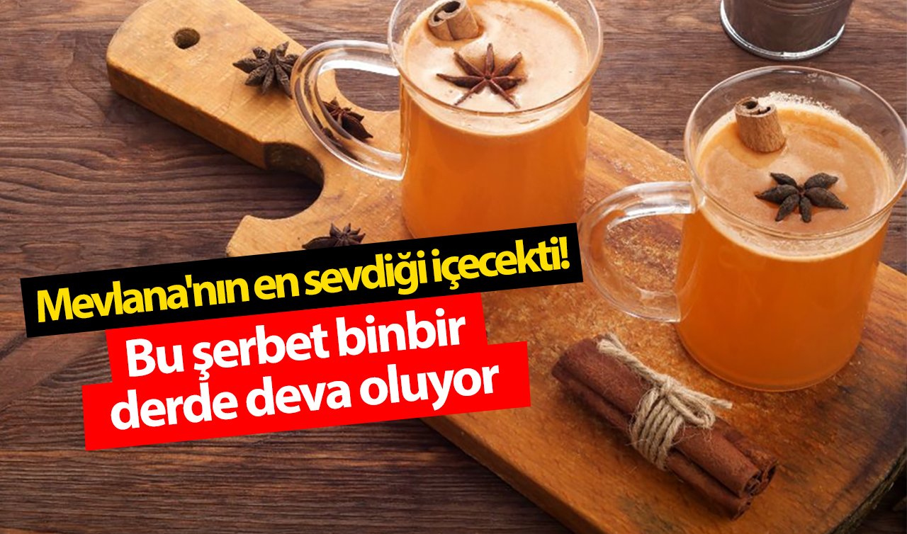  Mevlana’nın en sevdiği içecekti! Bu şerbet binbir derde deva oluyor