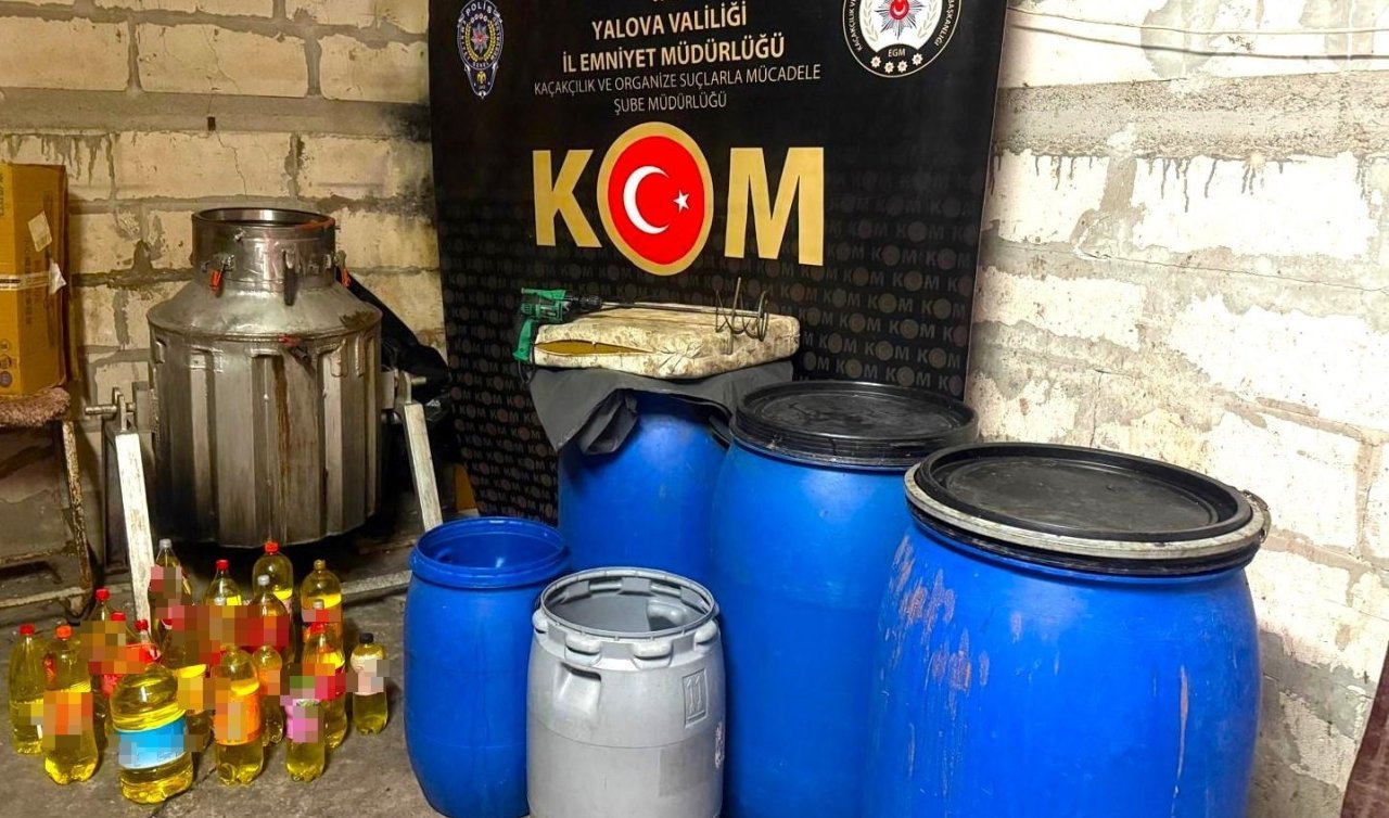 68 litre sahte içki ele geçirildi; 3 gözaltı