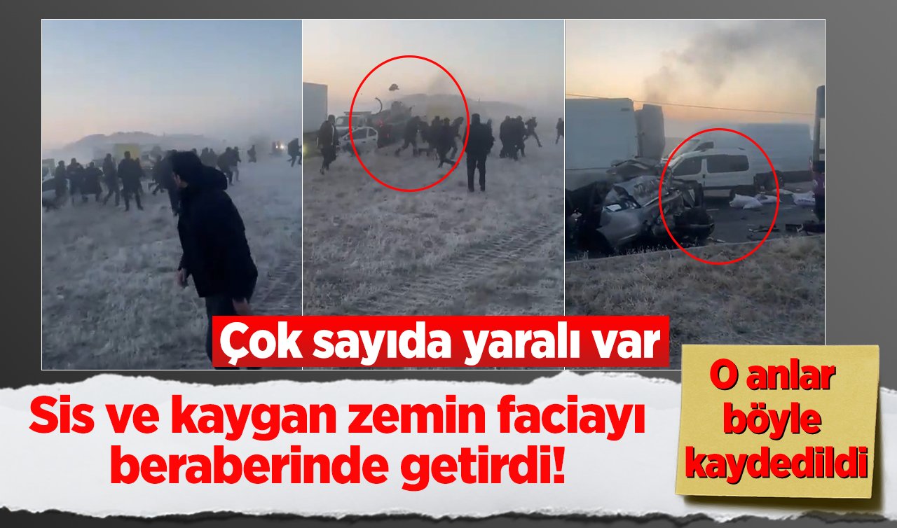 Van’da zincirleme kaza: Çok sayıda yaralı var! O anlar böyle kaydedildi