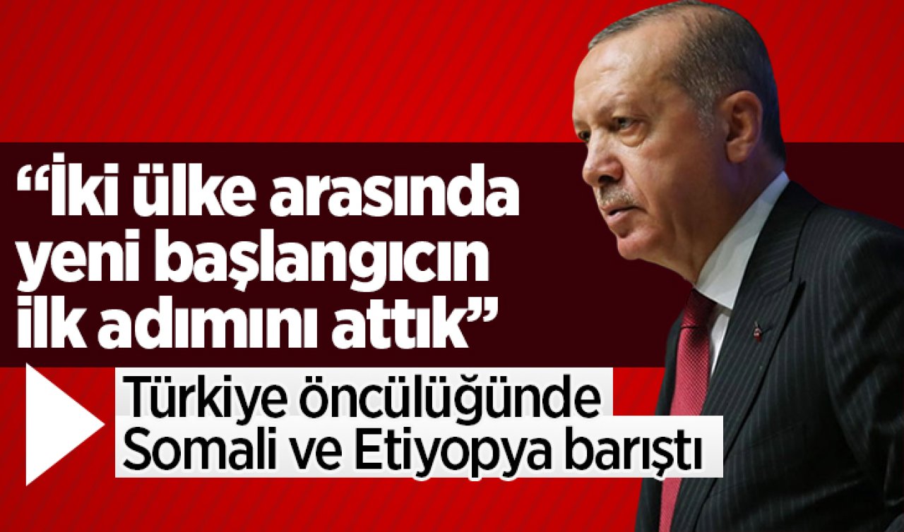Erdoğan: Somali ve Etiyopya arasında yeni başlangıcın ilk adımını attık