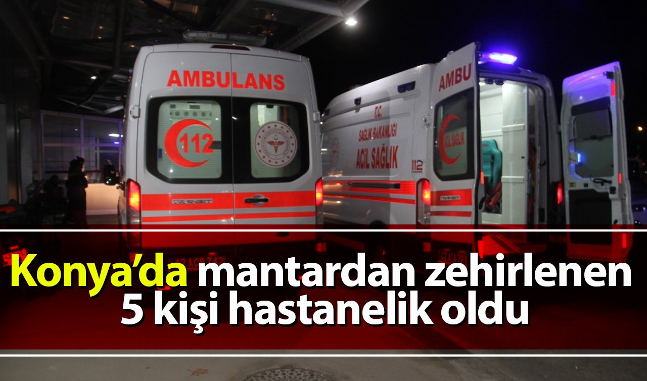 Konya’da mantardan zehirlenen 5 kişi hastanelik oldu