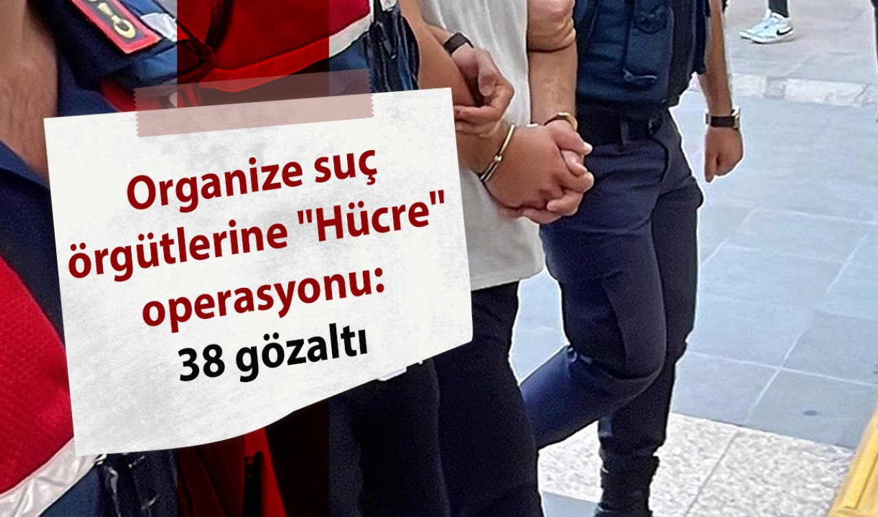 Organize suç örgütlerine “Hücre’’ operasyonu: 38 gözaltı