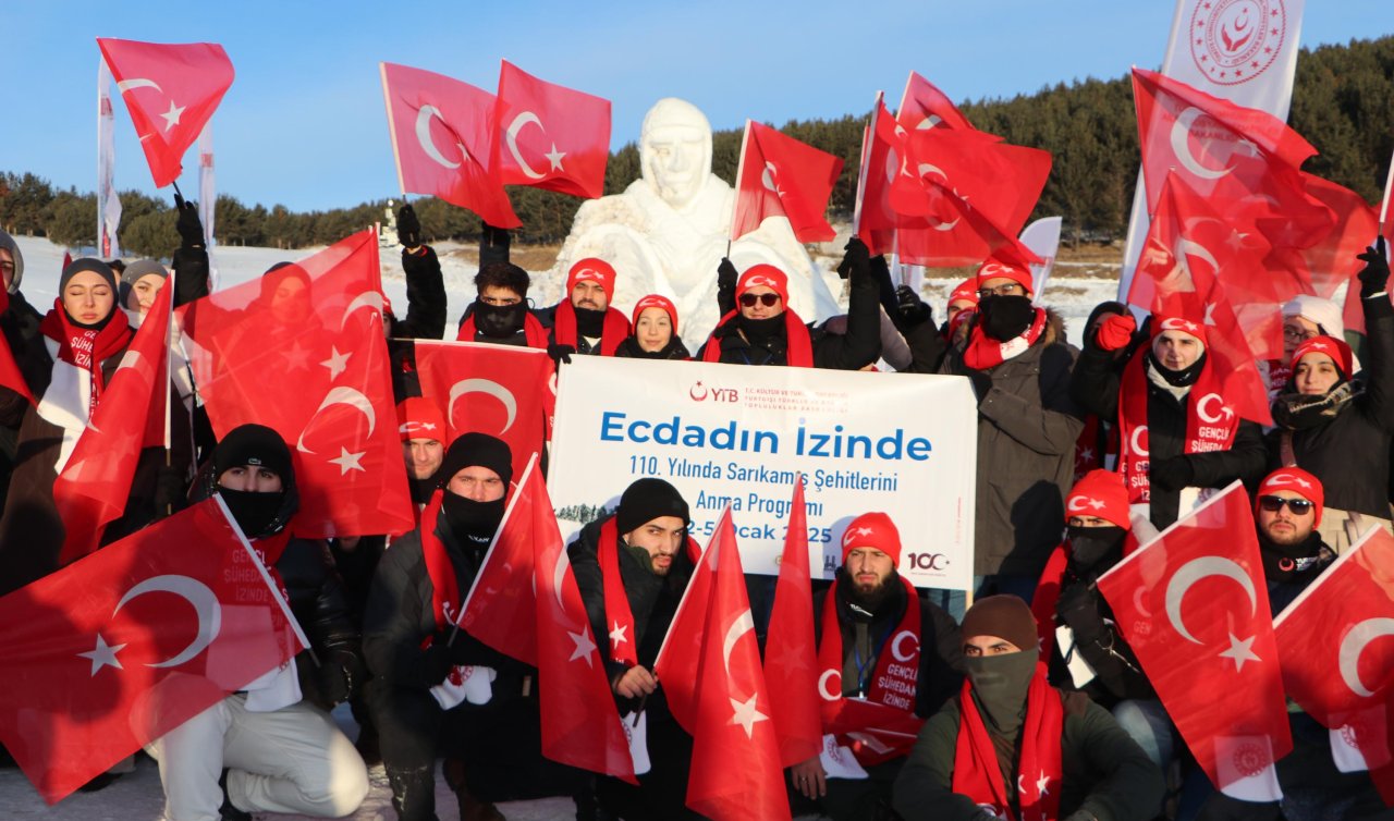  Sarıkamış şehitleri için binlerce kişi yürüyüşe başladı