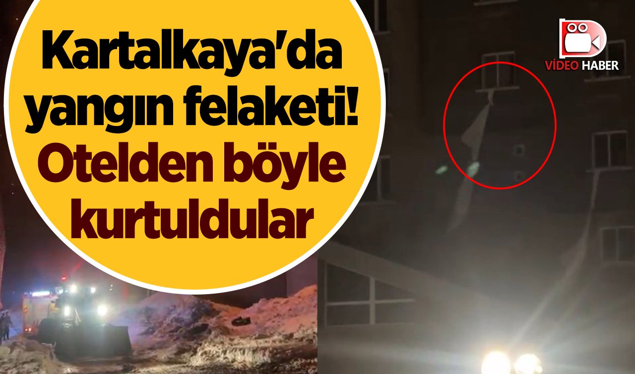 Kartalkaya’da yangın felaketi: Otelden çarşafla sarkarak kaçtılar