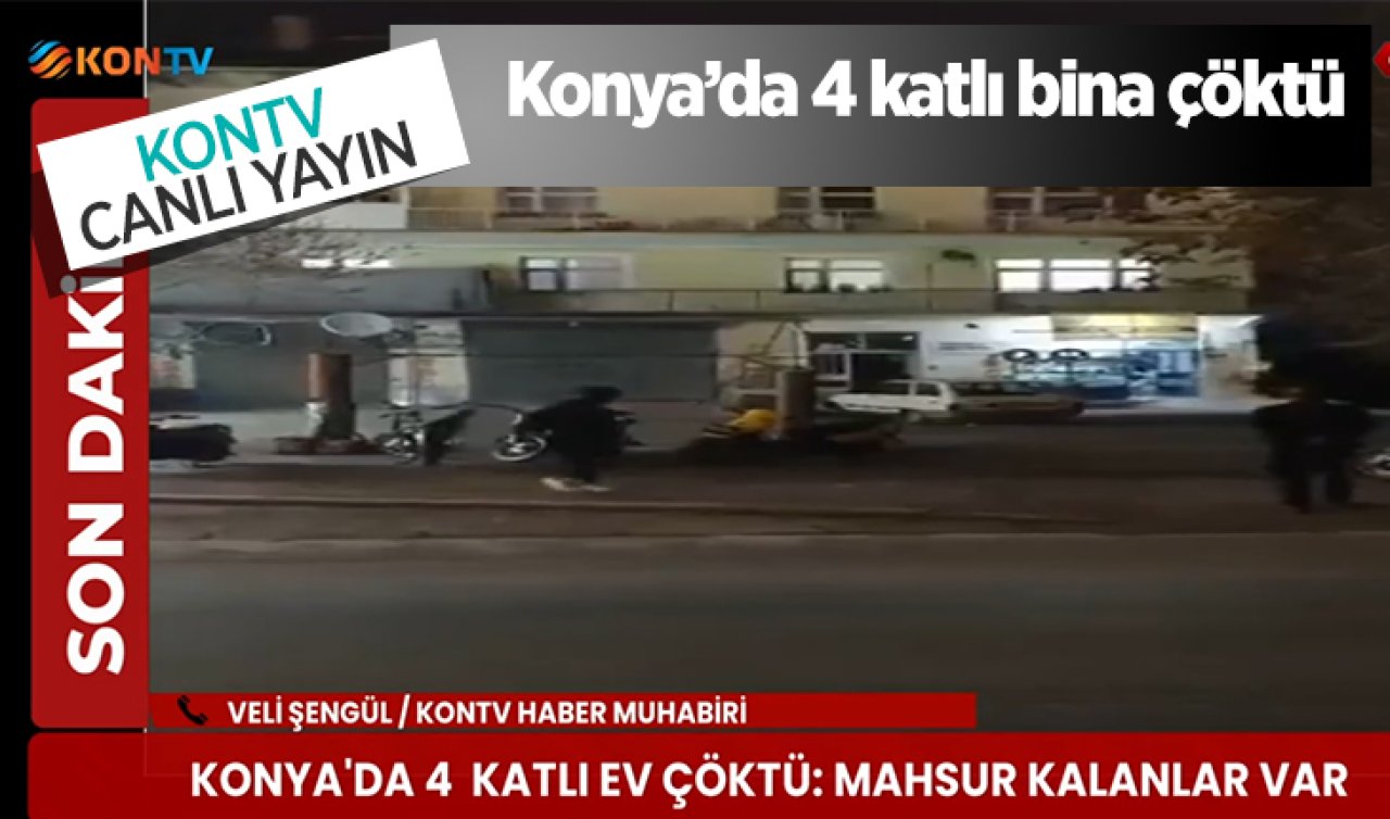 TIKLA İZLE |Konya’da 4 katlı bina çöktü! KONTV canlı yayın