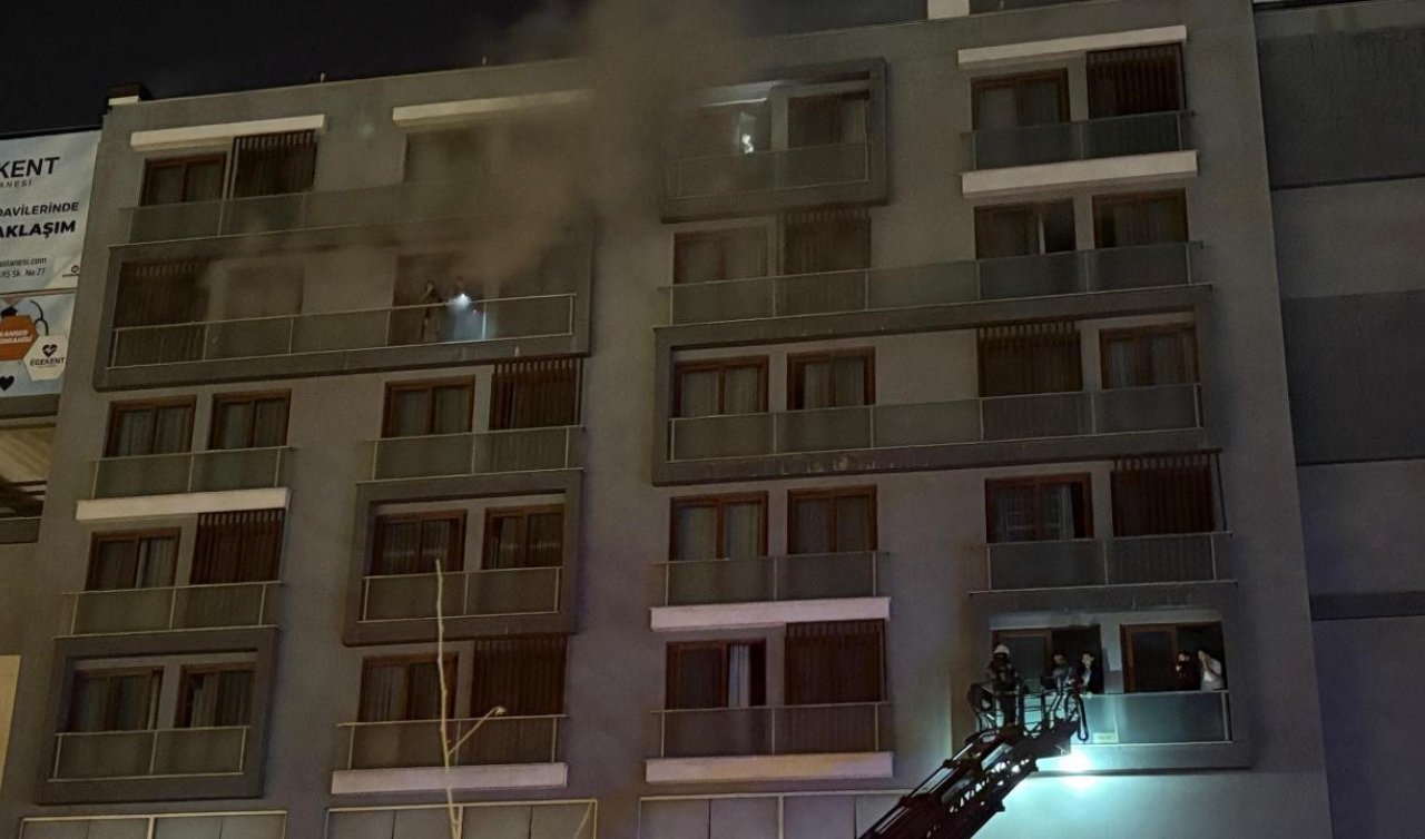 7 katlı binada yangın çıktı! Mahsur kalanları kurtarma çalışması sürüyor
