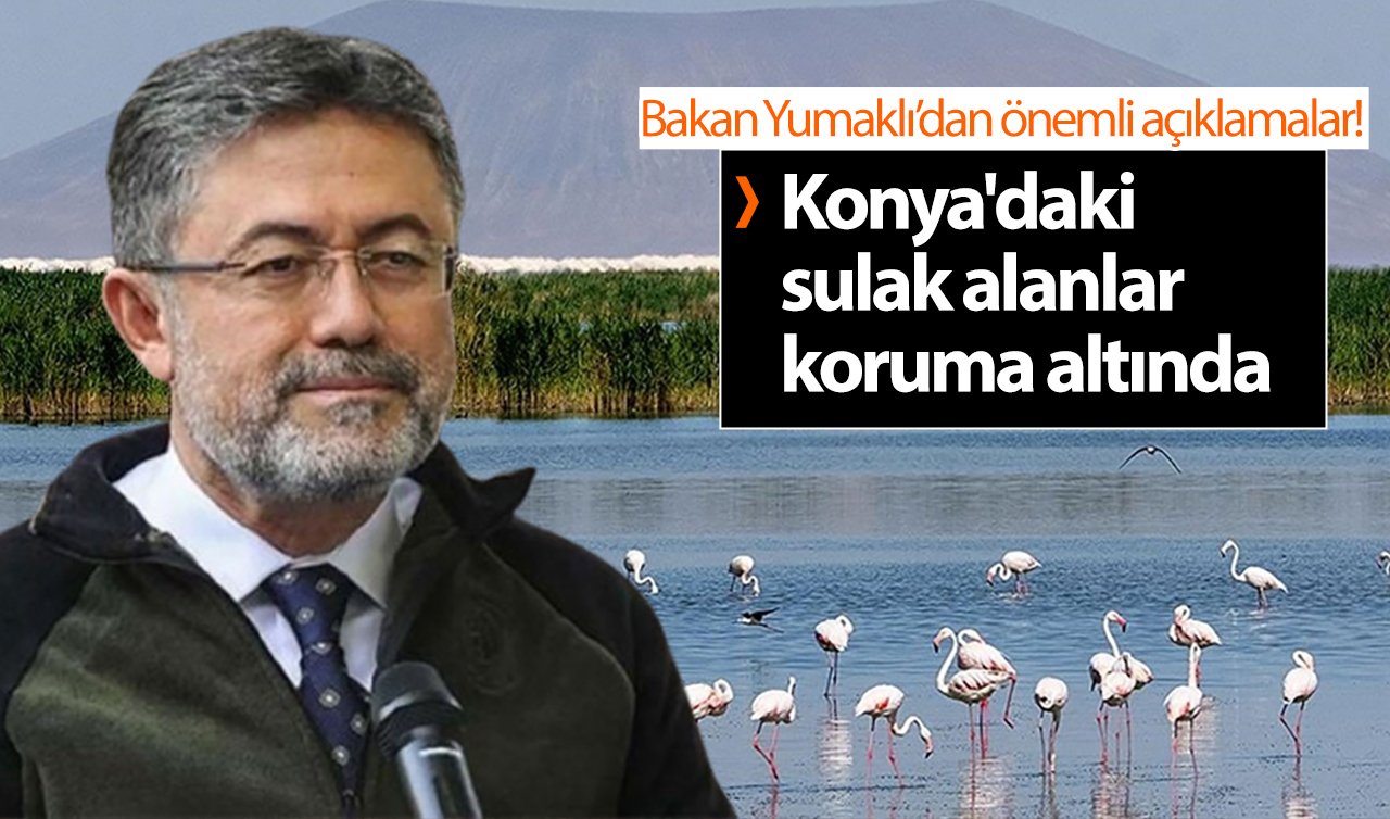  Bakan Yumaklı’dan önemli açıklamalar! Konya’daki sulak alanlar koruma altında