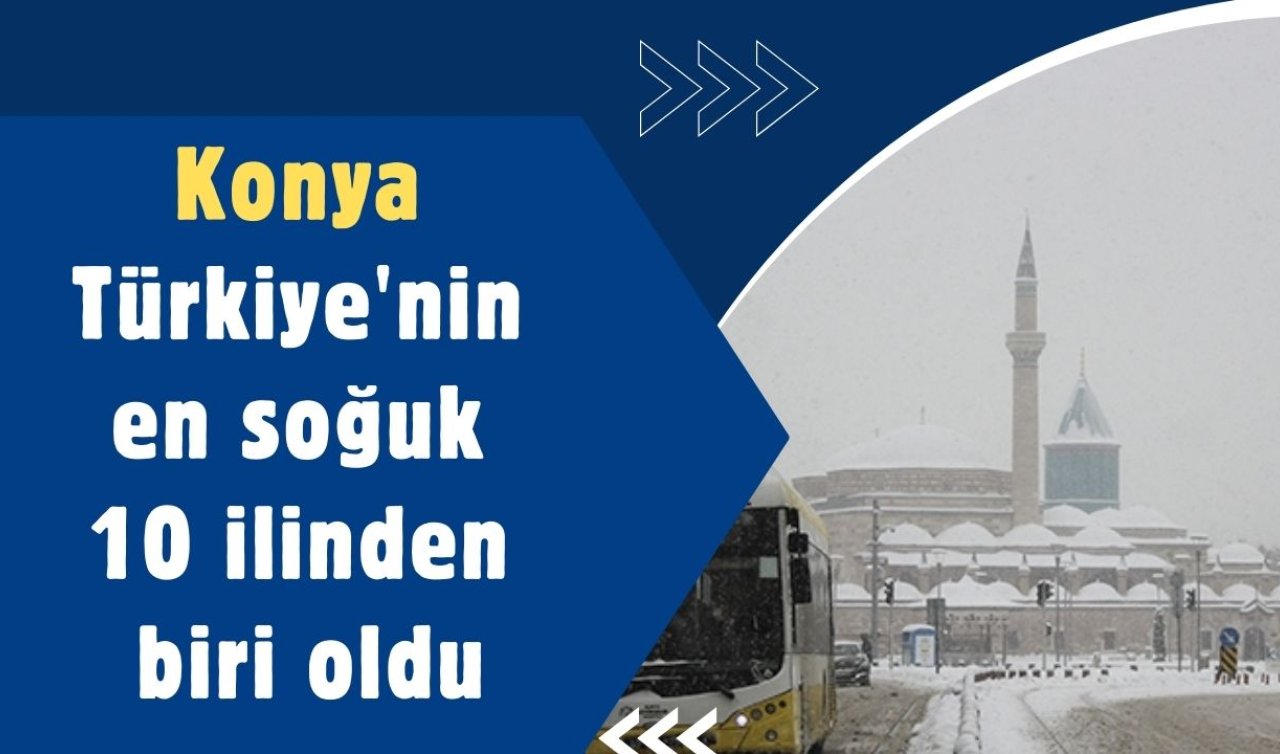  Konya Türkiye’nin en soğuk 10 ilinden biri oldu!