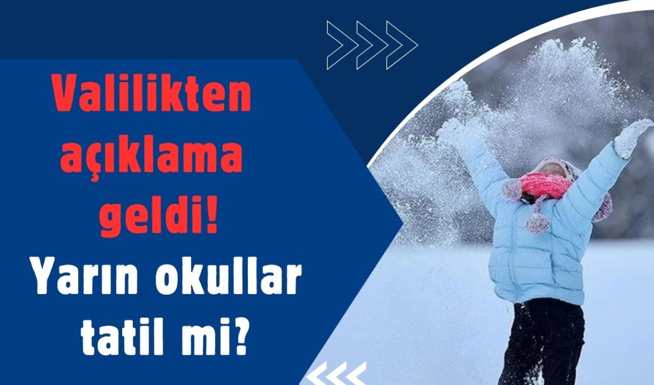  Valilikten açıklama geldi! Yarın okullar tatil mi? 10 Şubat Pazartesi İstanbul’da okullar tatil mi?