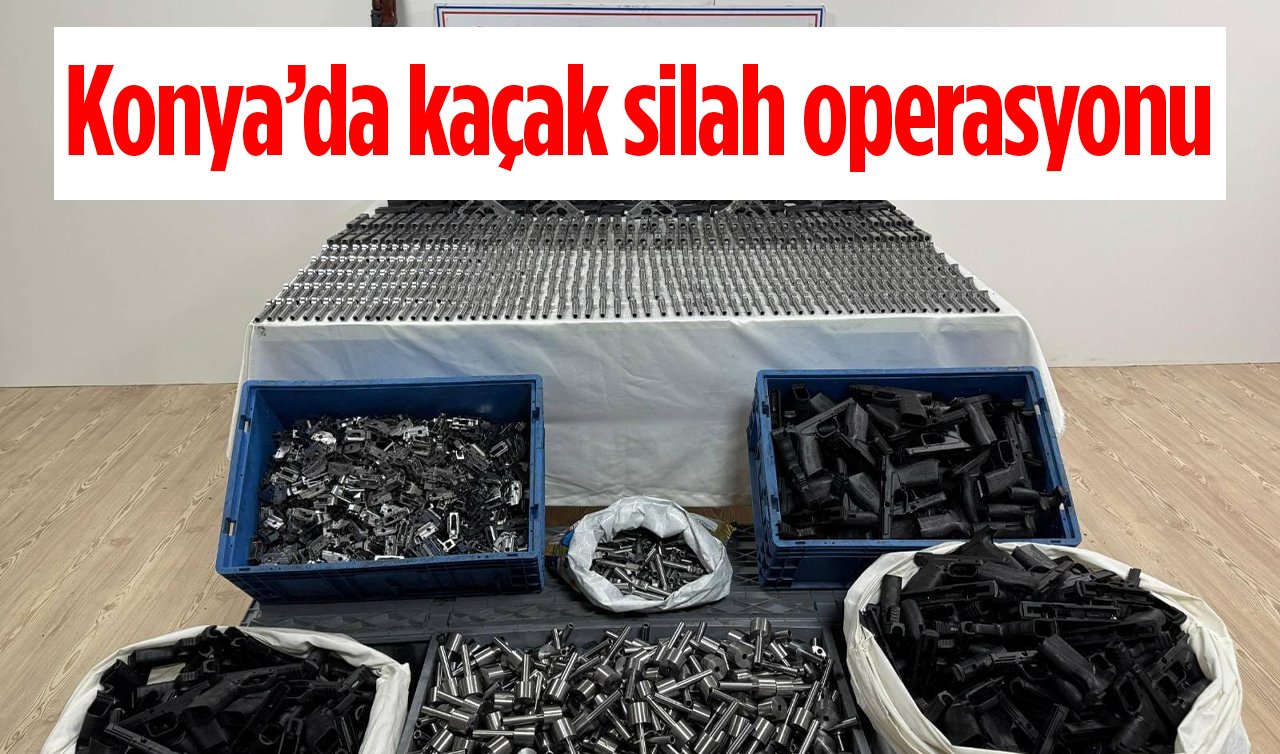 Konya’da kaçak silah operasyonu
