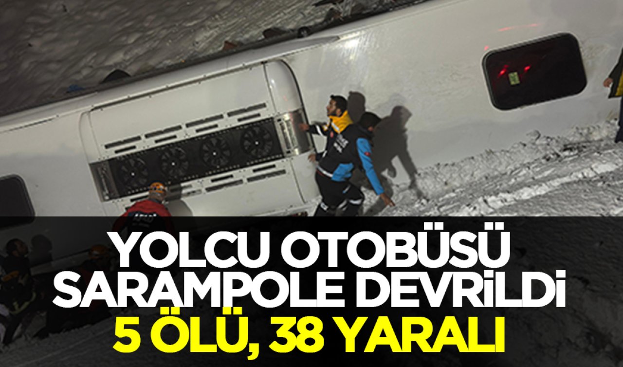 Yolcu otobüsü şarampole devrildi: 5 ölü, 38 yaralı