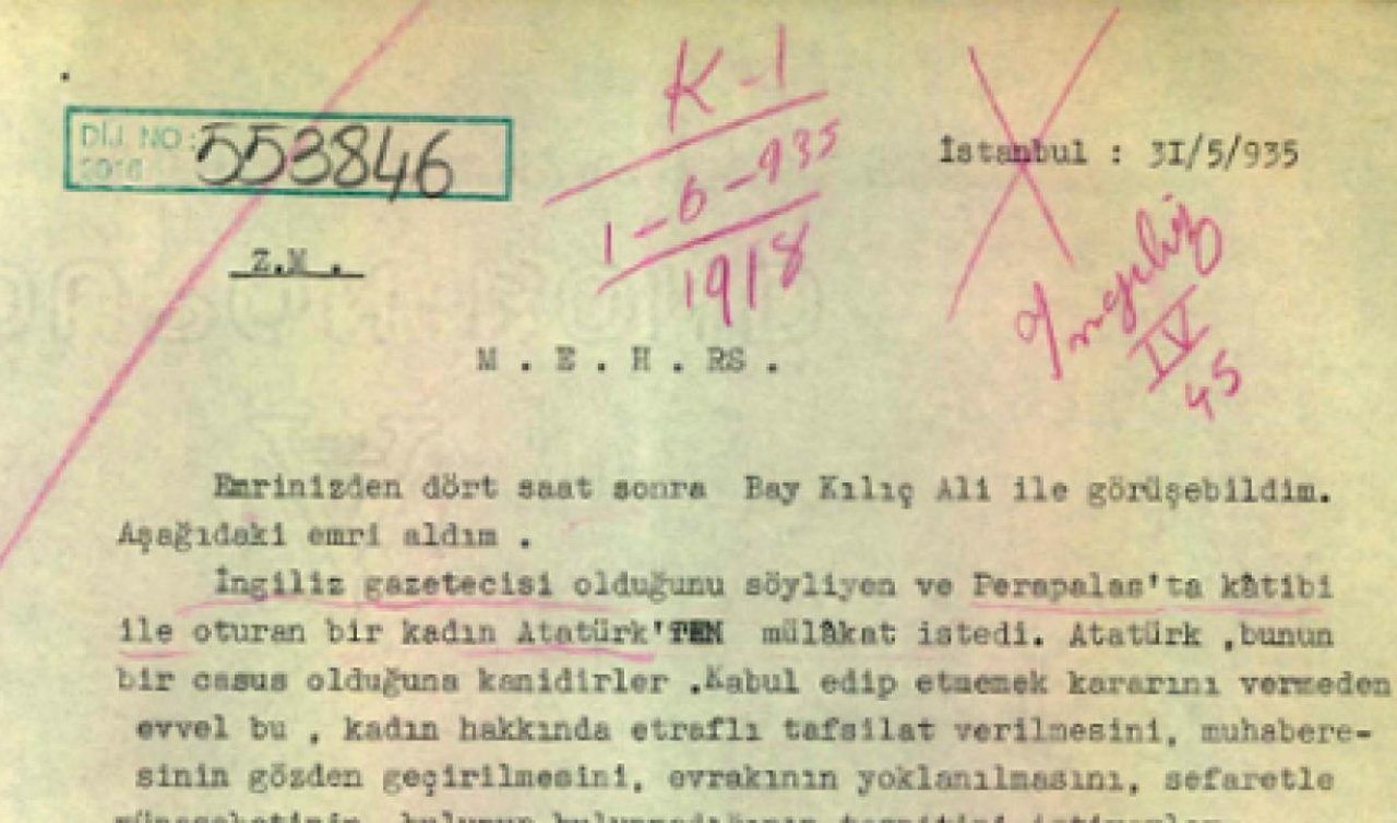  MİT 90 yıllık istihbarat belgesini gün yüzüne çıkardı