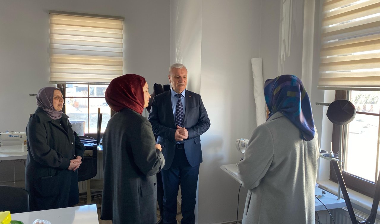 Başkan Sertdemir’den ASEM ve Halk Eğitim Merkezine ziyaret 