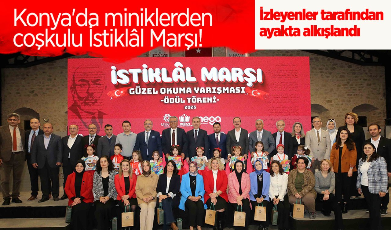  Konya’da miniklerden coşkulu İstiklâl Marşı! İzleyenler tarafından ayakta alkışlandı 