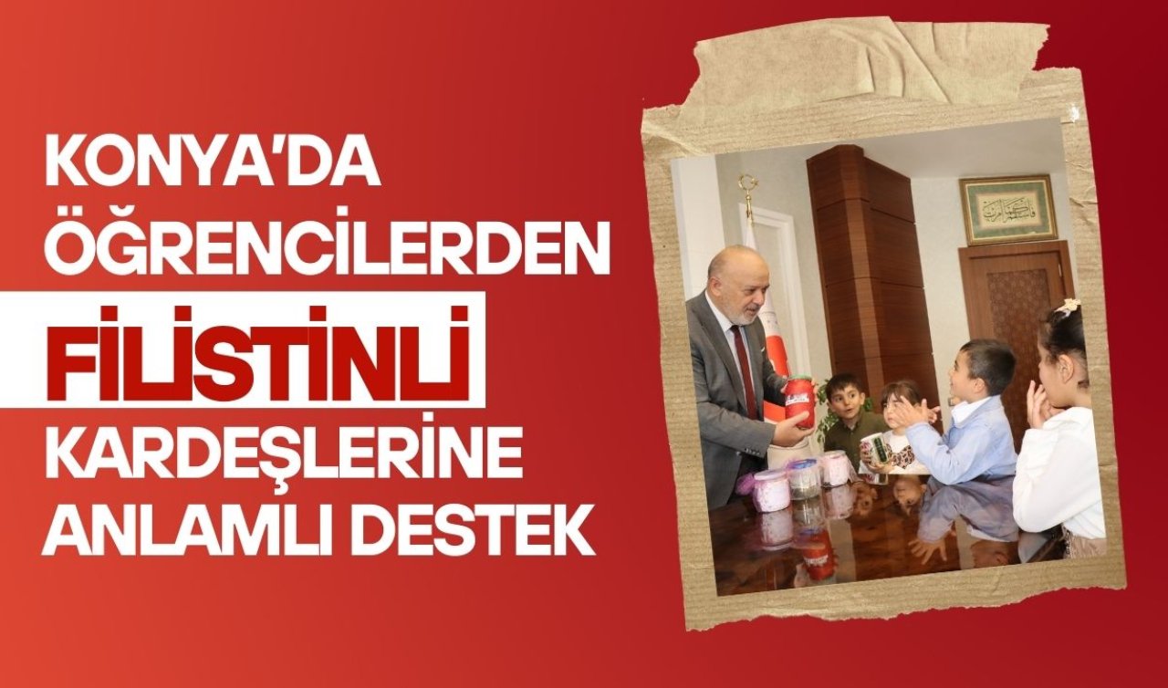  Konya’da öğrencilerden Filistinli kardeşlerine anlamlı destek