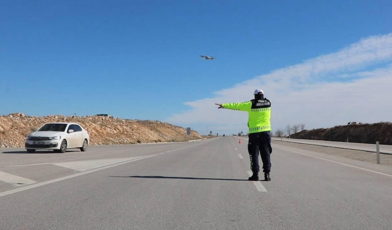 Konya’da havadan trafik denetimi: 17 bin 748 TL para cezası uygulandı